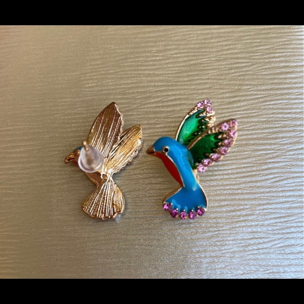 Hummingbird Stud Earrings - Picture 3 of 3